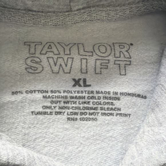 Taylor Swift Hoodie Sweatshirt Womens XL Gray Eras Tour Merch Oversized Lounge - Picture 3 of 9